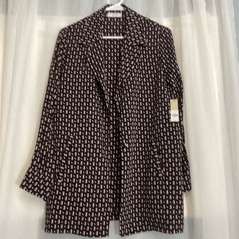 FLYNN SKY Blazer, or shacket in Black/ burgundy / pink blush Size Small